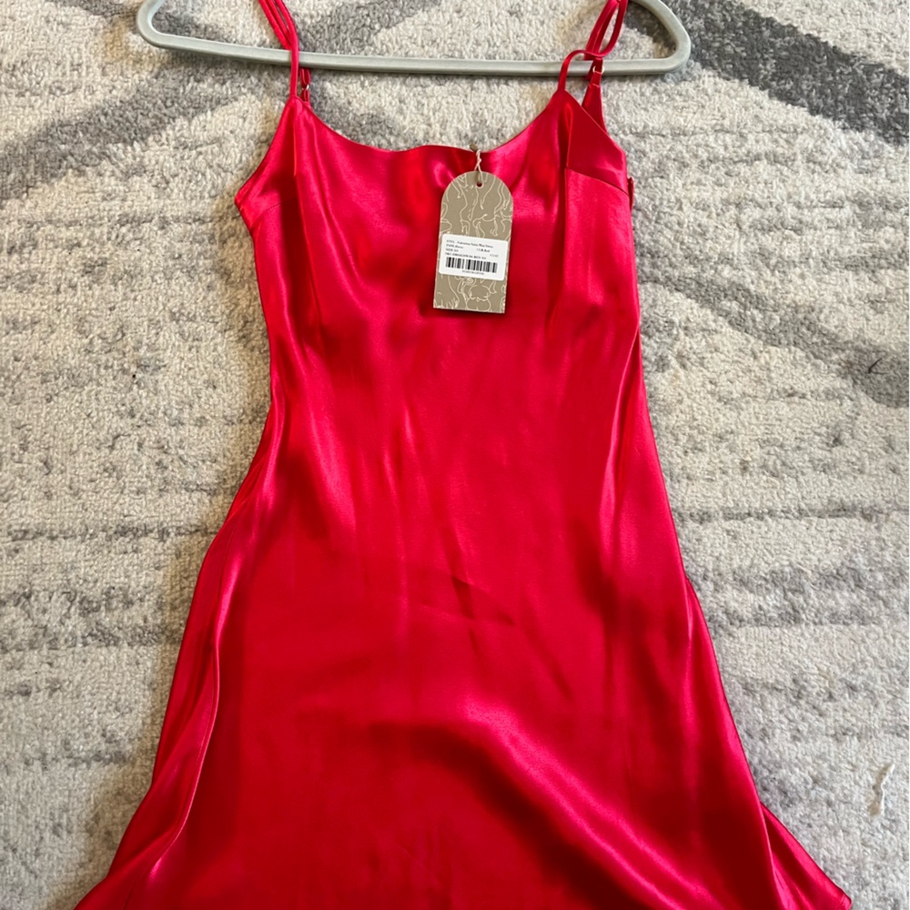 NWT Meshki Valentina Slip Dress Red XS